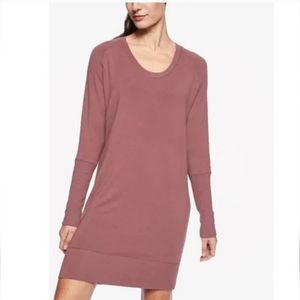 Athleta Nirvana V-Neck Sweatshirt Dress